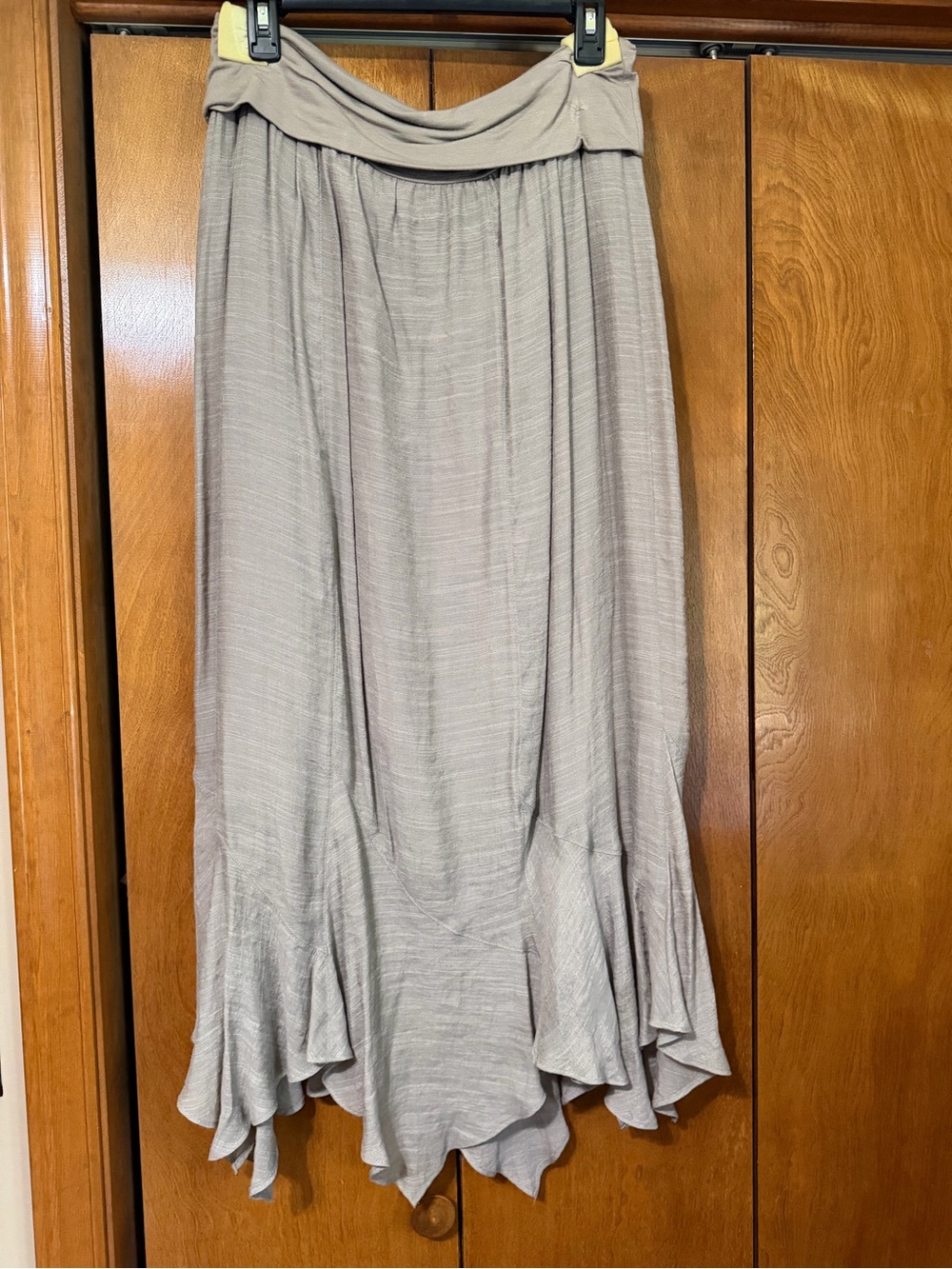 Apt. 9 Taupe High-Low Ruffle Hem Skirt